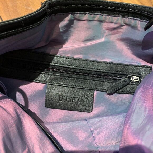 Danier leather purse bag satchel hobo EUC, black - Picture 8 of 16